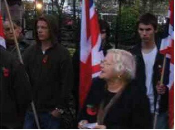 Culnane addresses the National Front Remembrance Day parade in November 2007